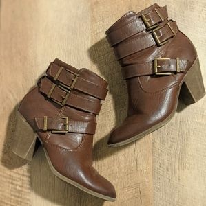 Brown ankle boots